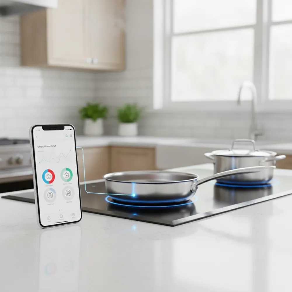 Samsung induction cooktop with SmartThings app control